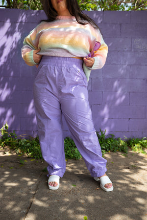 Lavender Parachute Pants *Extended Sizes