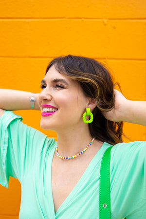 
            
                Load image into Gallery viewer, Bold Green Earrings
            
        