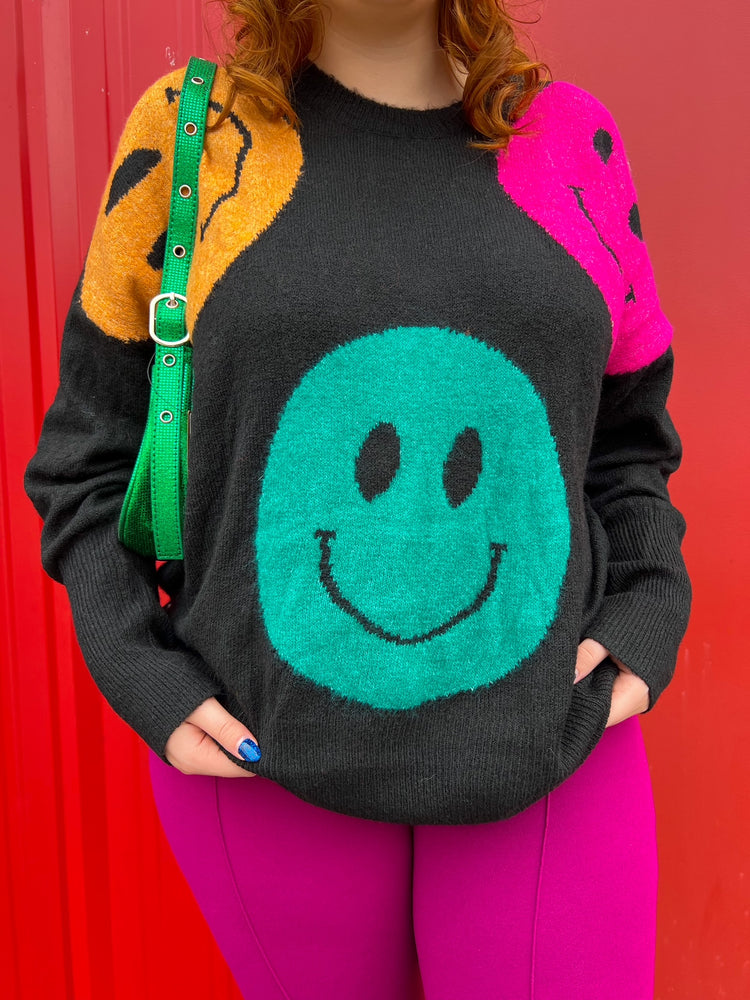 Smile Long Sleeve Sweater *Extended sizes