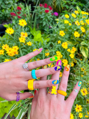 Rainbow Spiral Ring