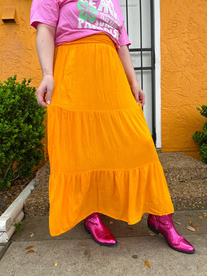 Fast Times Skirt in Merigold (S-3XL)