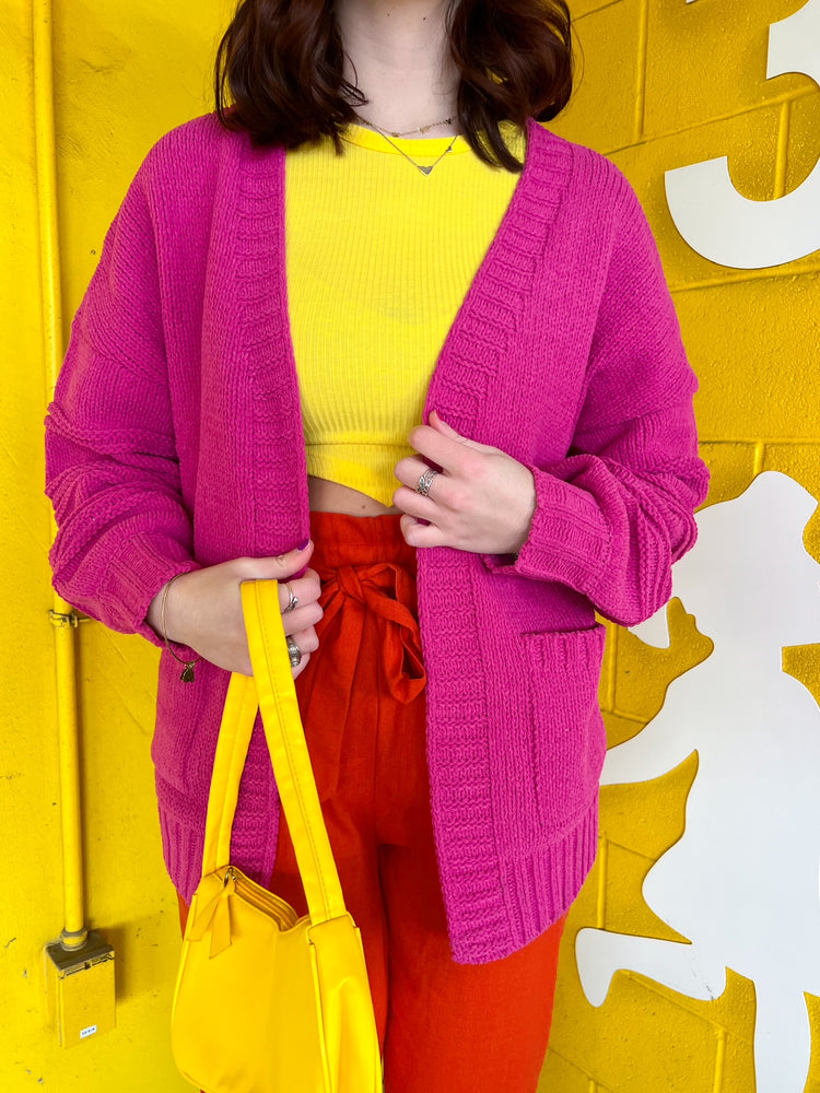 
            
                Load image into Gallery viewer, Small Talk Cardigan in Berry (S-3XL)
            
        