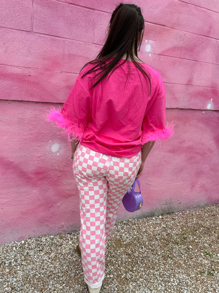 Pink Checkered Pants (S-3XL)