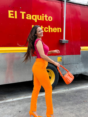 Orange Dreamsicle Trouser Pants