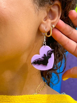 
            
                Load image into Gallery viewer, Spooky Purple Earrings
            
        