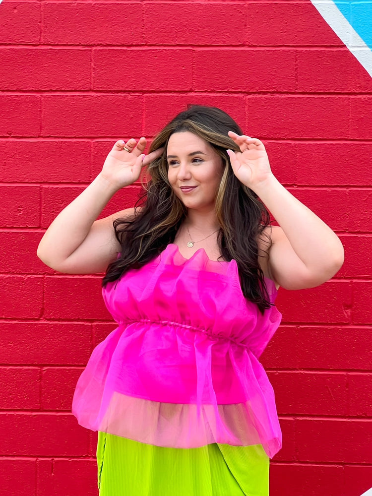 
            
                Load image into Gallery viewer, Blooms Pink Tube Top *Extended Sizes
            
        