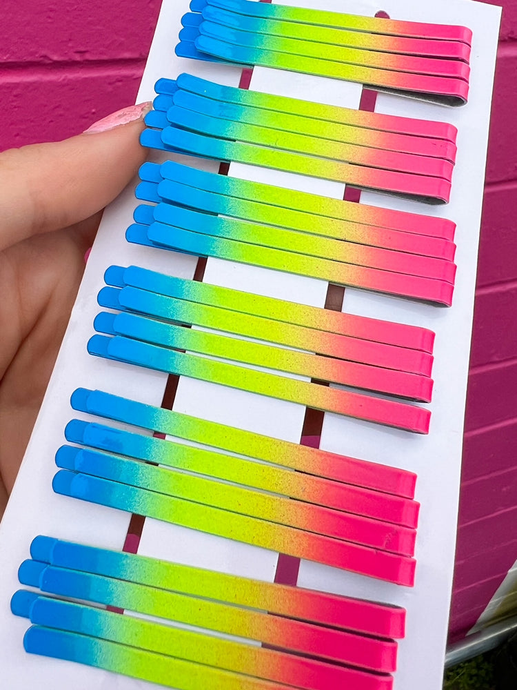 Rainbow Bobby Pin Set