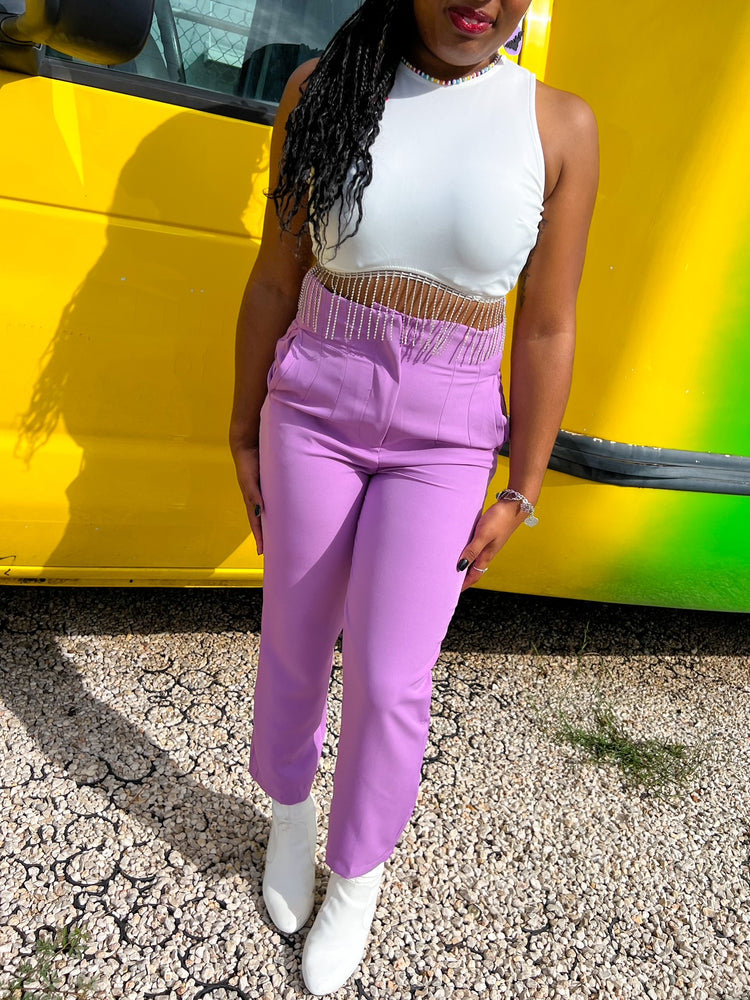 
            
                Load image into Gallery viewer, Lavender Skies Trouser Pants *Extended Sizes
            
        