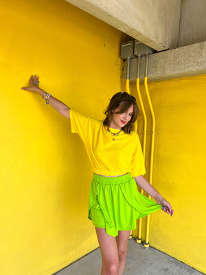 Sour Candy Knit Top in Yellow (S-3XL)