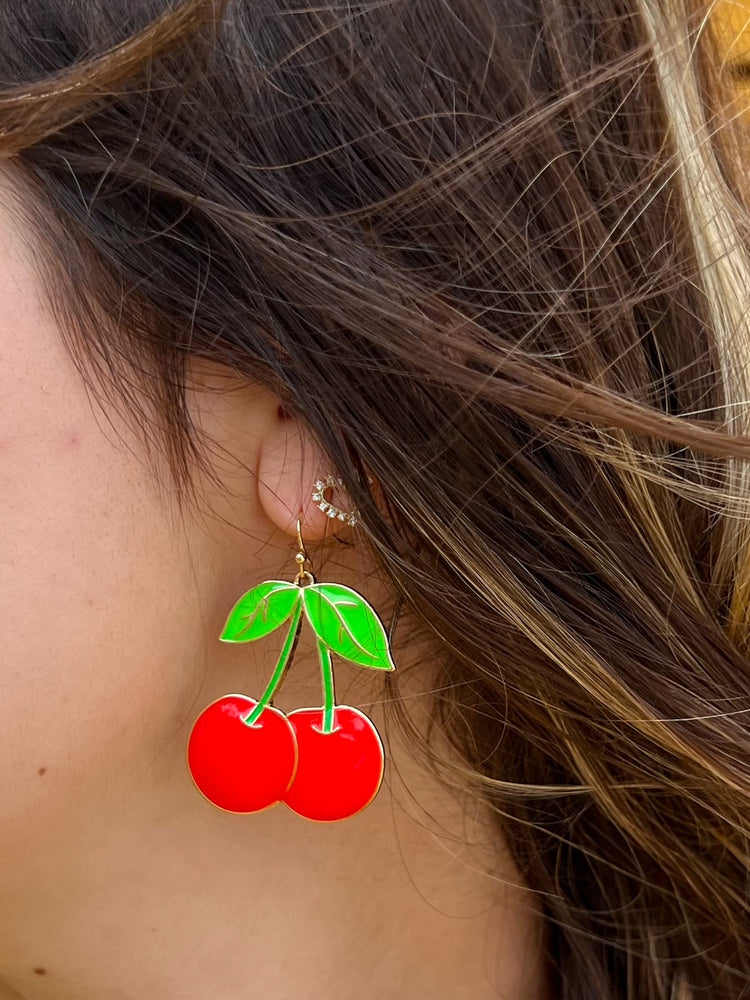 
            
                Load image into Gallery viewer, Red Cherry Earrings
            
        