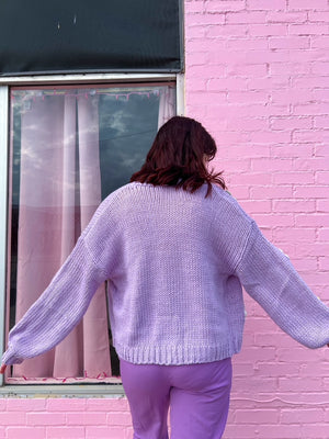 
            
                Load image into Gallery viewer, Rapunzel&amp;#39;s Lavender Knit Sweater (S-3XL)
            
        