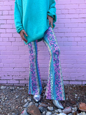All Mixed Up Flare Pants