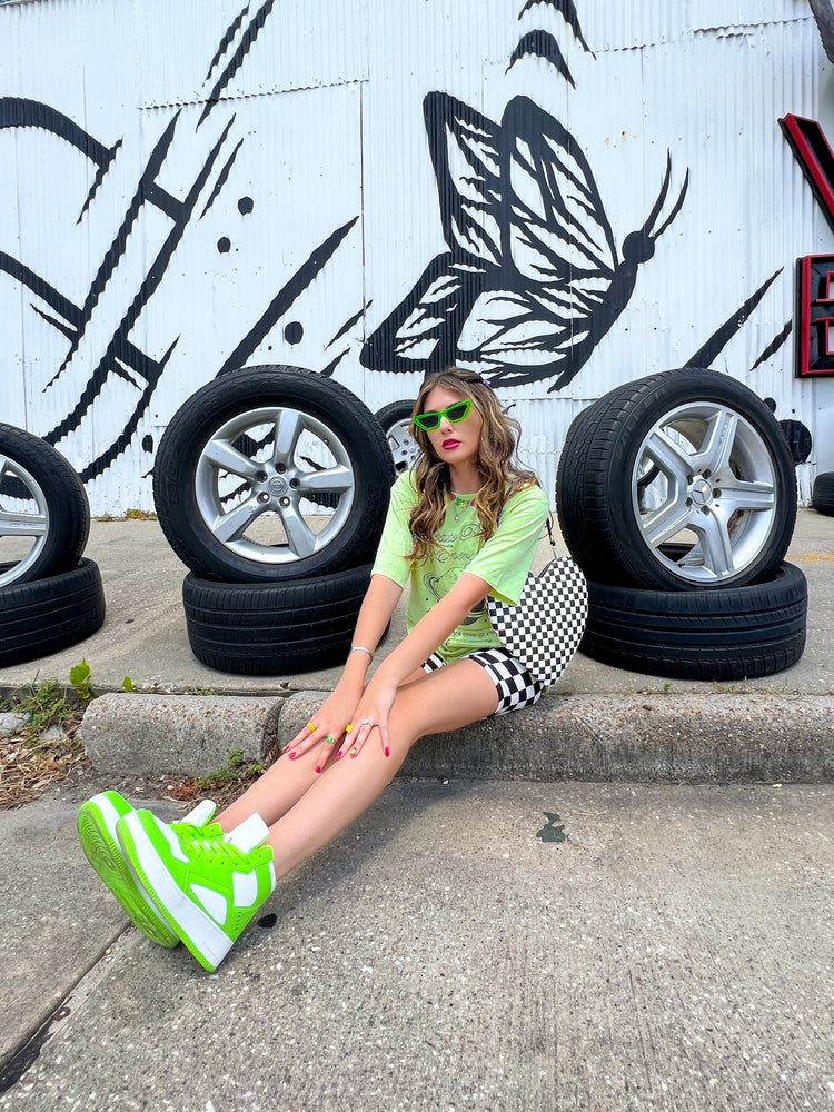 Vibe Sneakers in Lime Green