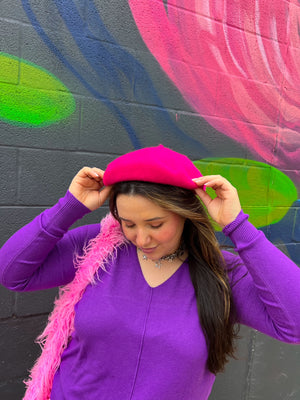 
            
                Load image into Gallery viewer, Pink Beret
            
        