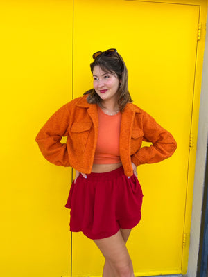 
            
                Load image into Gallery viewer, Pumpkin Patch Cropped Jacket
            
        