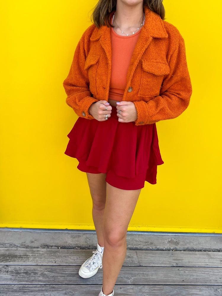 
            
                Load image into Gallery viewer, Pumpkin Patch Cropped Jacket
            
        