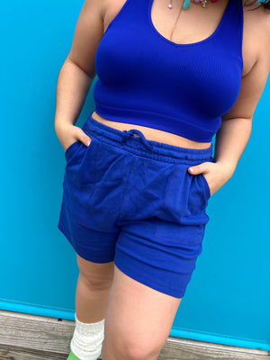 Blue Easy Breezy Lounge Shorts *Extended sizes