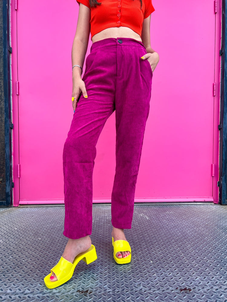 Theme Park pants in Berry (S-3XL)