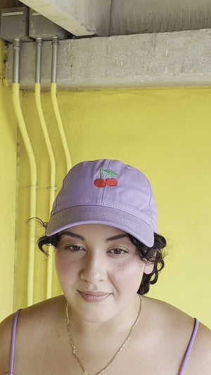 
            
                Load and play video in Gallery viewer, Lavender Cherry Embroidered Hat
            
        