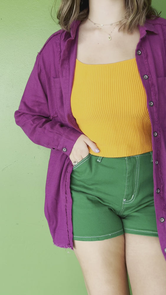 
            
                Load and play video in Gallery viewer, Happier than Ever Shorts in green (S-3XL)
            
        