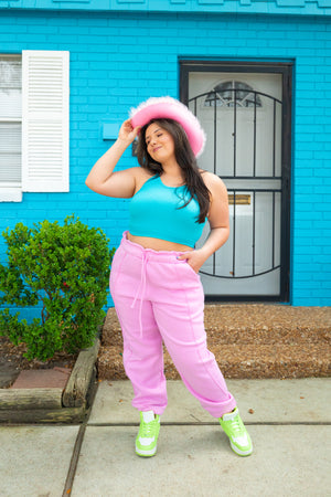 
            
                Load image into Gallery viewer, Spring Pink Jogger Sweatpants *Extended Sizes
            
        