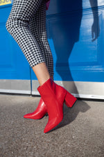 Apple Red Ankle Booties