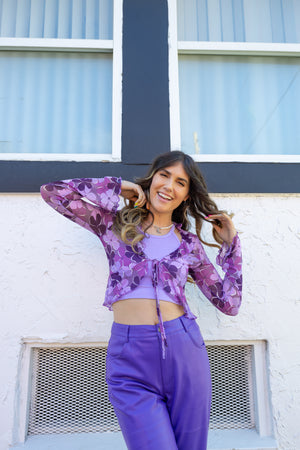 Purple Valley Longsleeve flower top