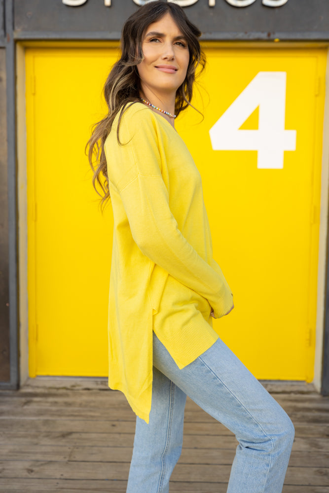 
            
                Load image into Gallery viewer, Daisy Yellow Sweater *Extended Sizes
            
        