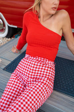 Picnic Ready One Shoulder Top