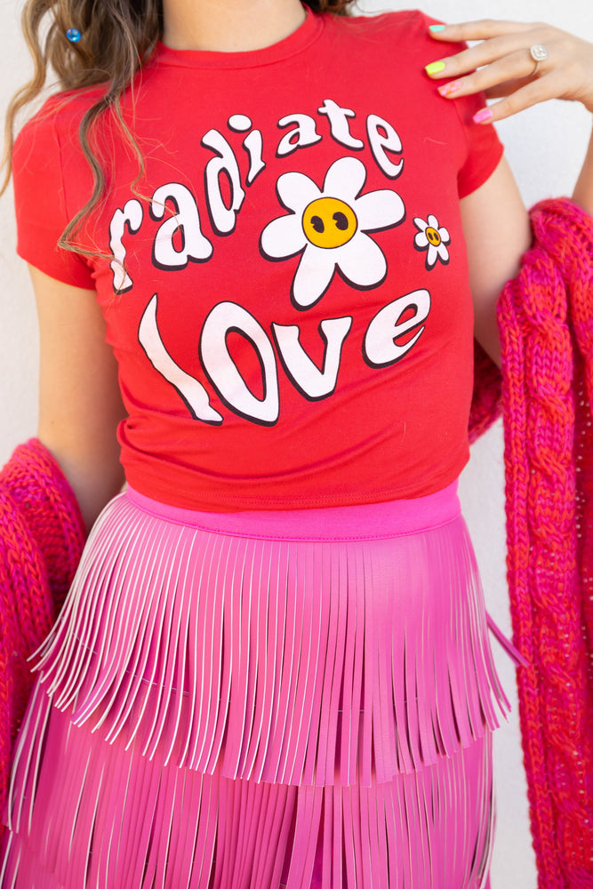 Radiate LOVE cropped Graphic Tee
