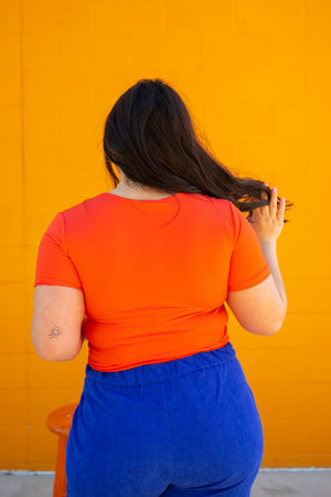 See You at Sunset Orange Top *Extended Sizes