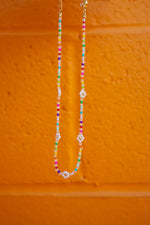Rainbows and Flowers Beaded Necklace
