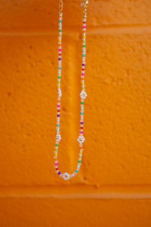 
            
                Load image into Gallery viewer, Rainbows and Flowers Beaded Necklace
            
        