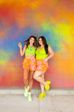 Tangerine Dream Floral Shorts *Extended Sizes